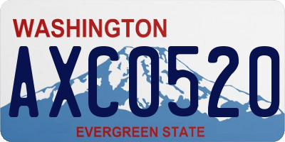 WA license plate AXC0520
