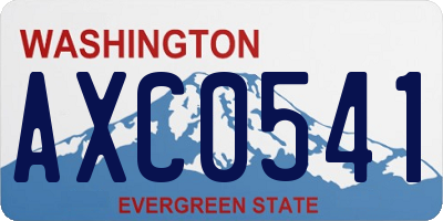 WA license plate AXC0541