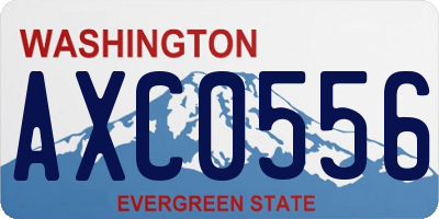 WA license plate AXC0556