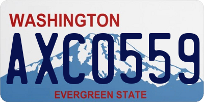 WA license plate AXC0559