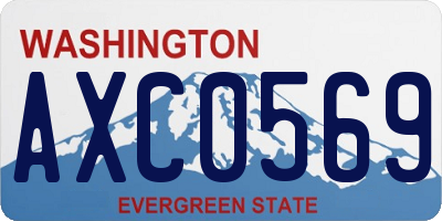 WA license plate AXC0569