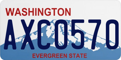 WA license plate AXC0570