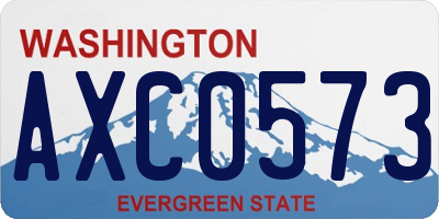 WA license plate AXC0573