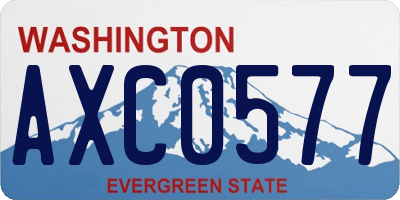 WA license plate AXC0577
