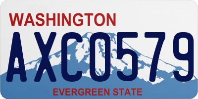 WA license plate AXC0579