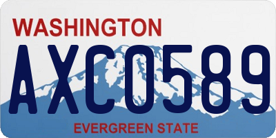 WA license plate AXC0589