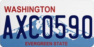 WA license plate AXC0590