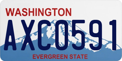 WA license plate AXC0591