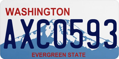 WA license plate AXC0593