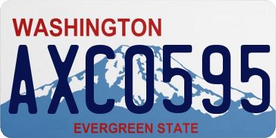 WA license plate AXC0595