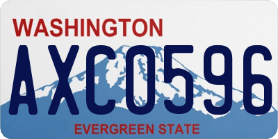 WA license plate AXC0596