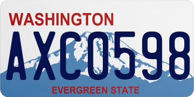 WA license plate AXC0598