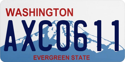 WA license plate AXC0611