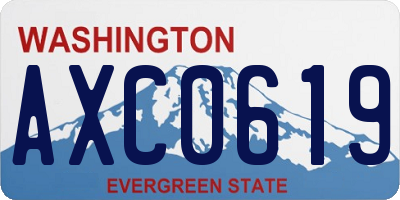 WA license plate AXC0619