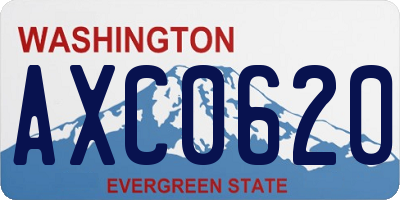 WA license plate AXC0620