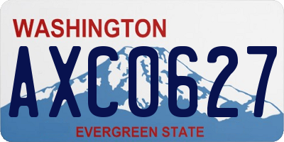 WA license plate AXC0627