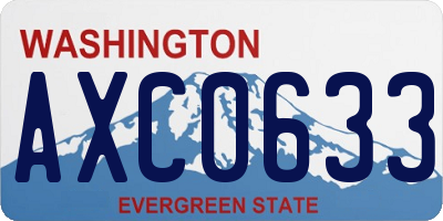 WA license plate AXC0633