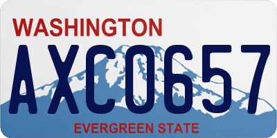 WA license plate AXC0657