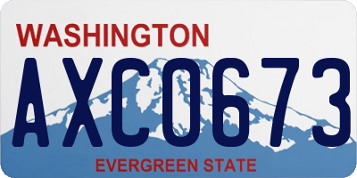 WA license plate AXC0673