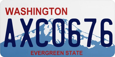 WA license plate AXC0676