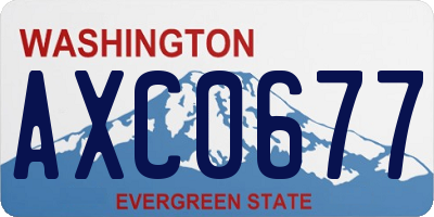 WA license plate AXC0677