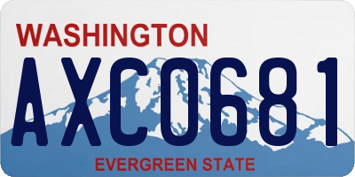 WA license plate AXC0681