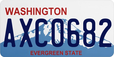 WA license plate AXC0682