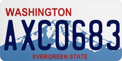 WA license plate AXC0683