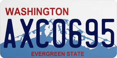WA license plate AXC0695