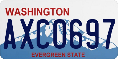 WA license plate AXC0697