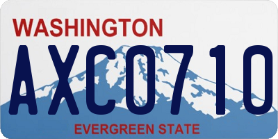 WA license plate AXC0710