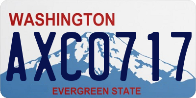 WA license plate AXC0717