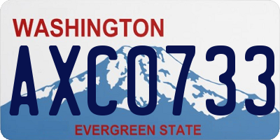 WA license plate AXC0733