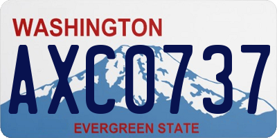 WA license plate AXC0737