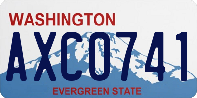 WA license plate AXC0741
