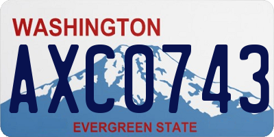 WA license plate AXC0743