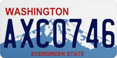 WA license plate AXC0746