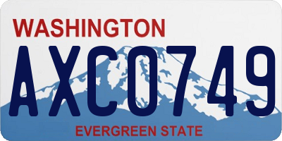 WA license plate AXC0749
