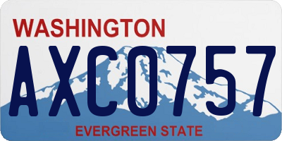 WA license plate AXC0757