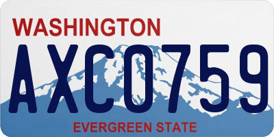 WA license plate AXC0759