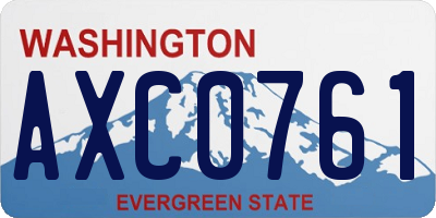 WA license plate AXC0761