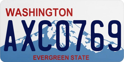 WA license plate AXC0769