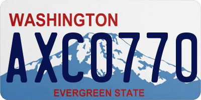 WA license plate AXC0770