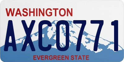 WA license plate AXC0771