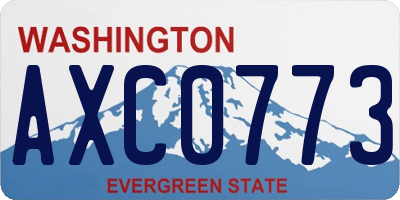 WA license plate AXC0773