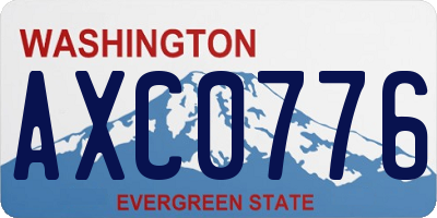 WA license plate AXC0776