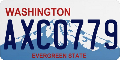 WA license plate AXC0779