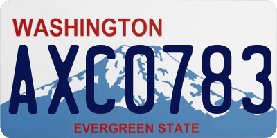 WA license plate AXC0783