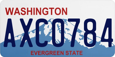 WA license plate AXC0784