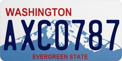 WA license plate AXC0787